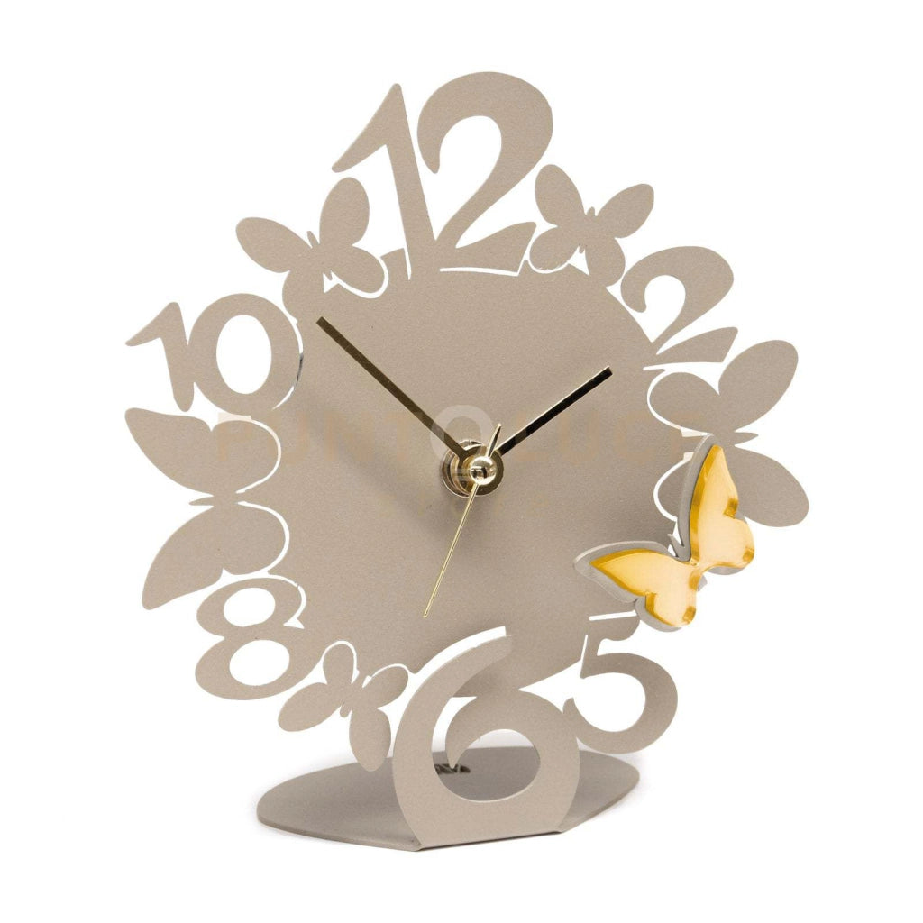 orologio sciame farfalline decorato Sabbia in Ferro e polimetilmetacrilato 14x15cmh