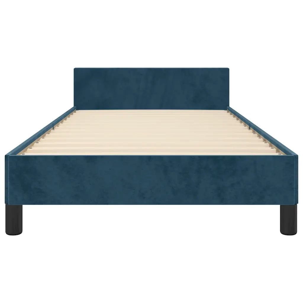 Giroletto senza Materasso Blu Scuro 90x190 cm in Velluto