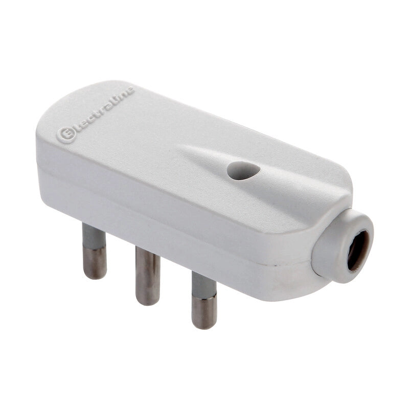 SPINA SALVASPAZIO 16A 2P+T BIANCO FIG.7- ELECTRALINE 3PMARK- 25,0 pz