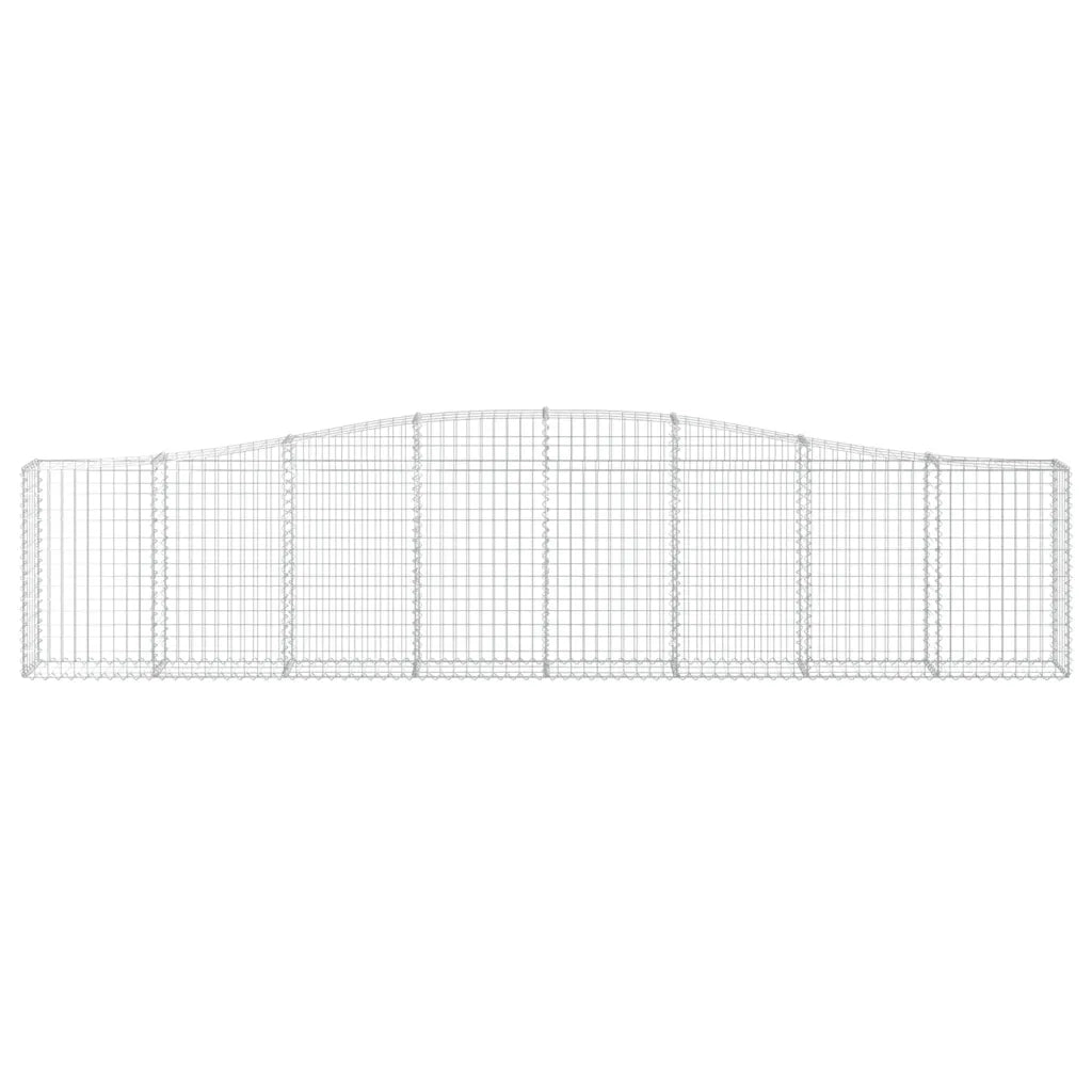 Cesti Gabbioni ad Arco 15 pz 400x30x80/100 cm Ferro Zincato 3145822