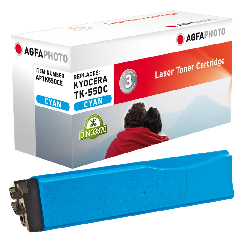 ORIGINAL Agfa Photo toner ciano APTK550CE ~6000 Seiten Agfa Photo TK-550C