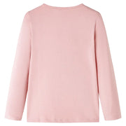 Maglietta Bambina Maniche Lunghe Rosa Chiaro 128 14087