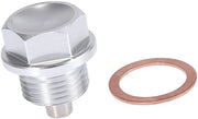 Blocco di sfogo del liquido motore M18 x 1,5 - Duraturo - Resistente - Magnetismo/ Lega di alluminio - Miglioramento delle prestazioni del motore - Facile da installare - Blocco di sfogo del liquido motore