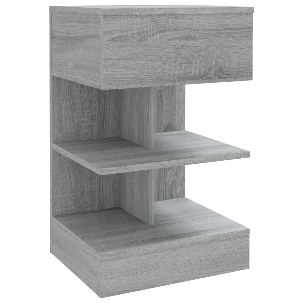 Comodini Grigio Sonoma 2 pz 40x35x65 cm in Legno Multistrato cod mxl 40274
