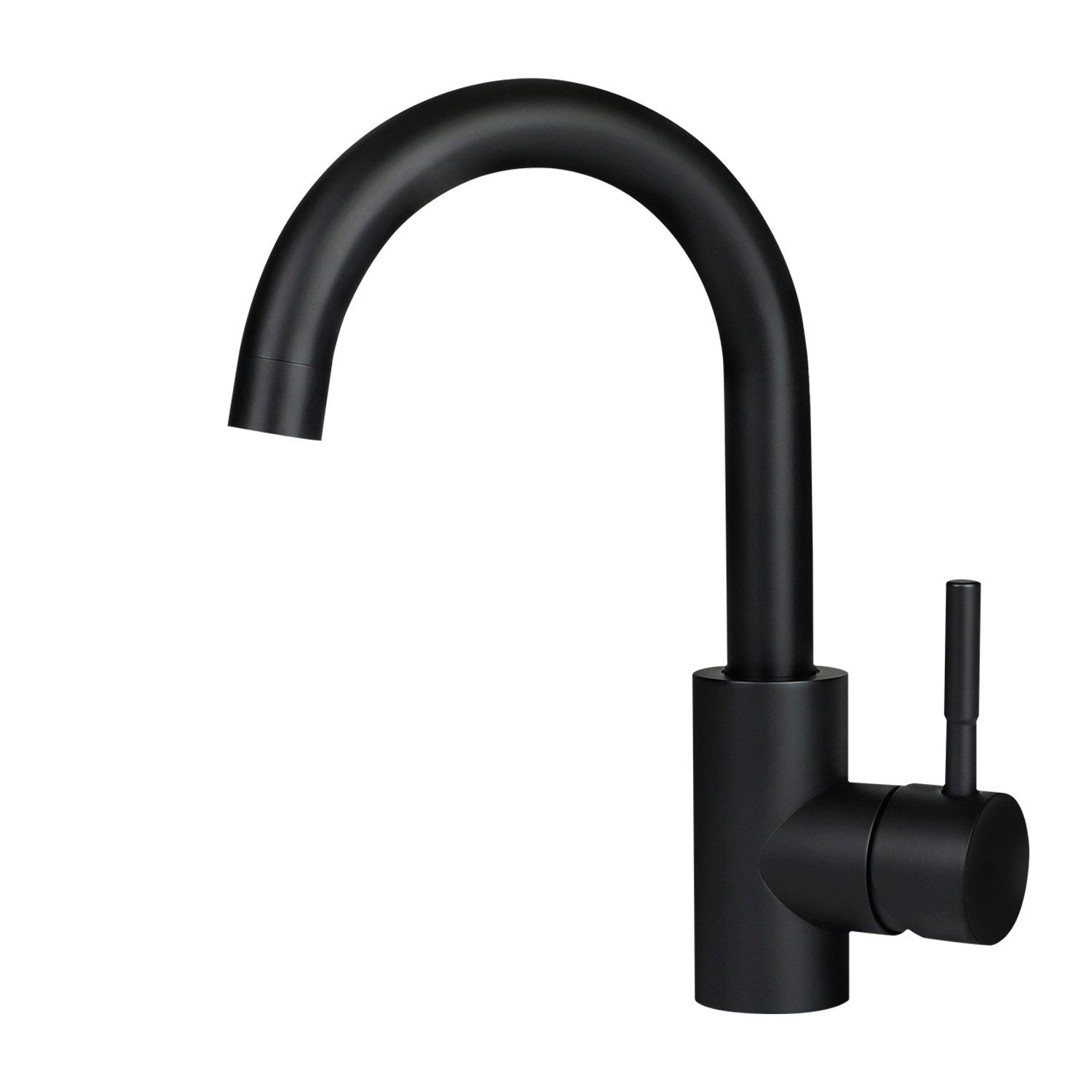 ZMH Rubinetto per bagno nero miscelatore per lavabo girevole a 360° acciaio inossidabile