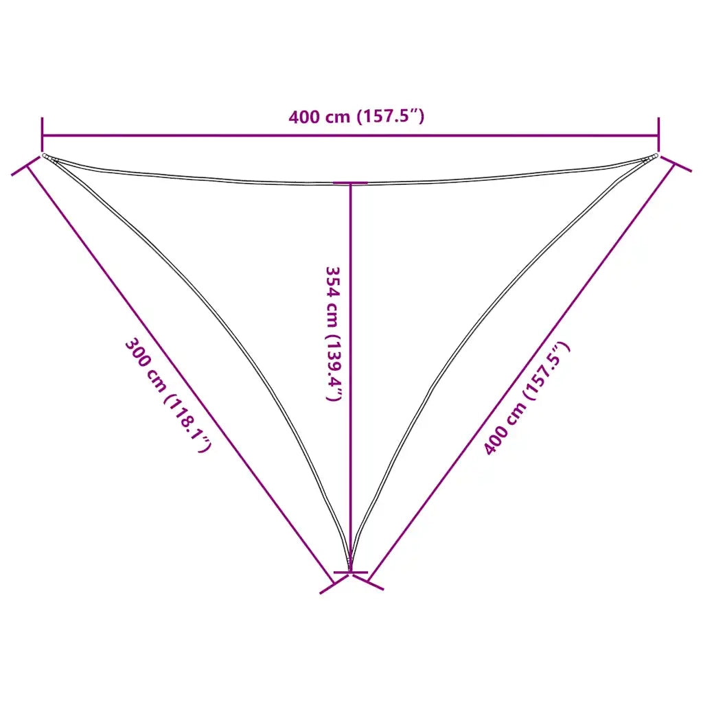 Parasole a Vela Oxford Triangolare 3x4x4 m Arancione