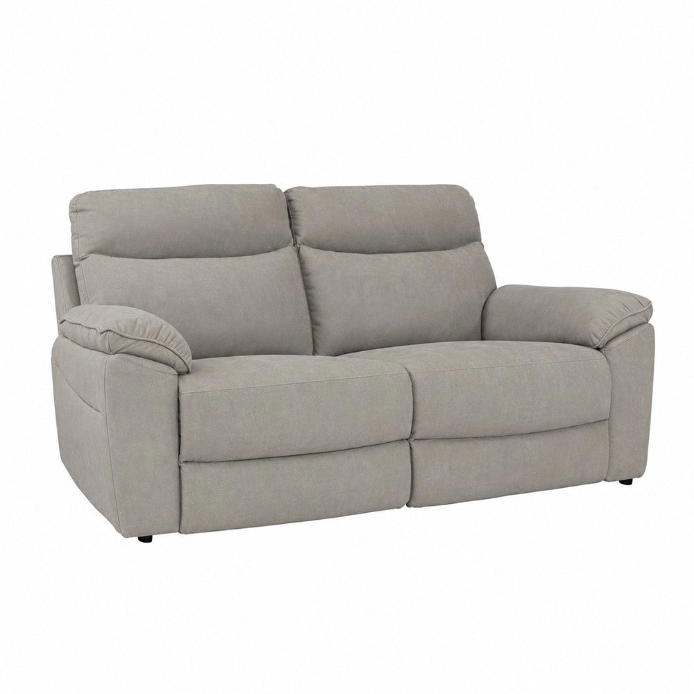 Divano 3 Posti Lineare in Tessuto Antimacchia Grigio Chiaro - Modello Bostonfix Mozart 200 cm