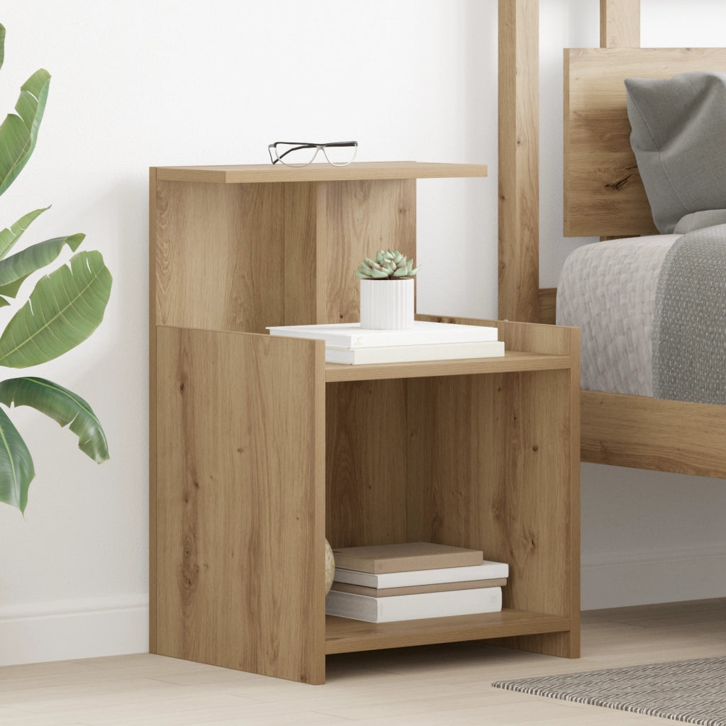 Comodino Rovere Artigianale 40x35x60 cm Legno Ing.