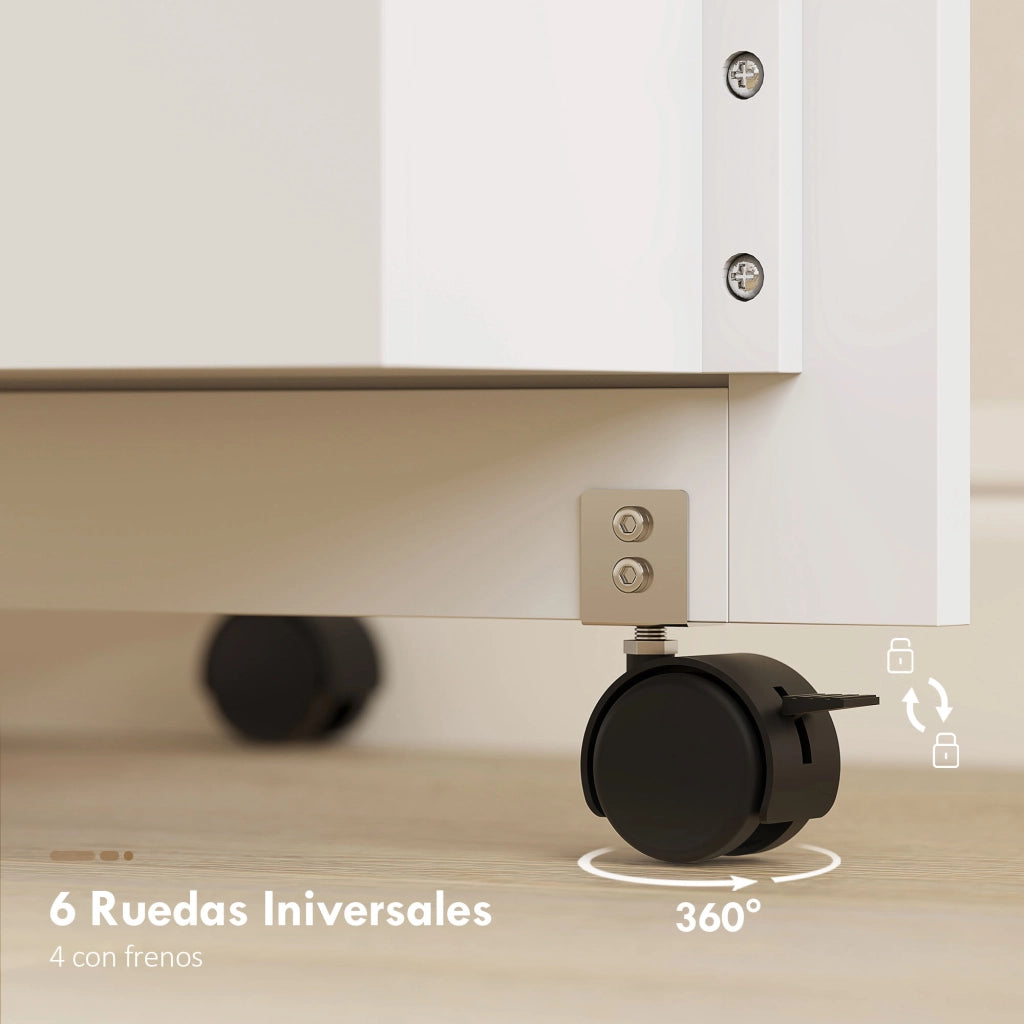 Tavolo da cucito pieghevole ¨C zephmum ¨C bianco 120x60x80 cm