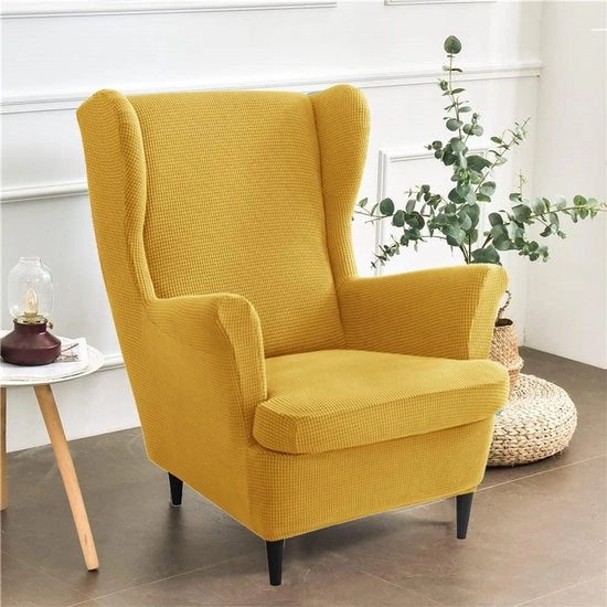 Stoelhoes a Spinta con Altezza Regolabile 2 pezzi | Colore Uniforme | Protezione per Divano | Giallo | Camera da Letto Sala da Pranzo Hotel