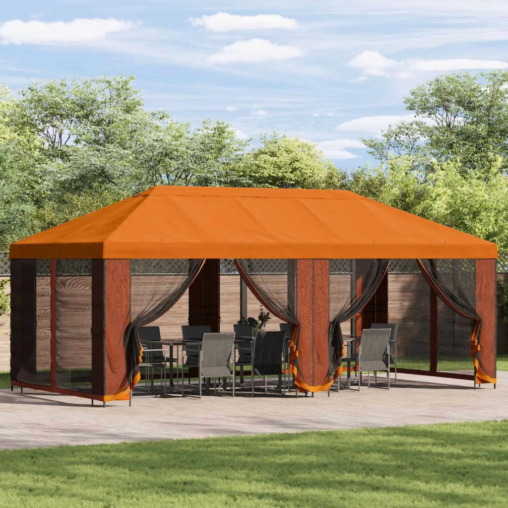 Copertura per Gazebo 6 x 3 m Arancione Poliestere 190 900431