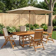 Set da pranzo da giardino 5 pezzi Naturale 3434518