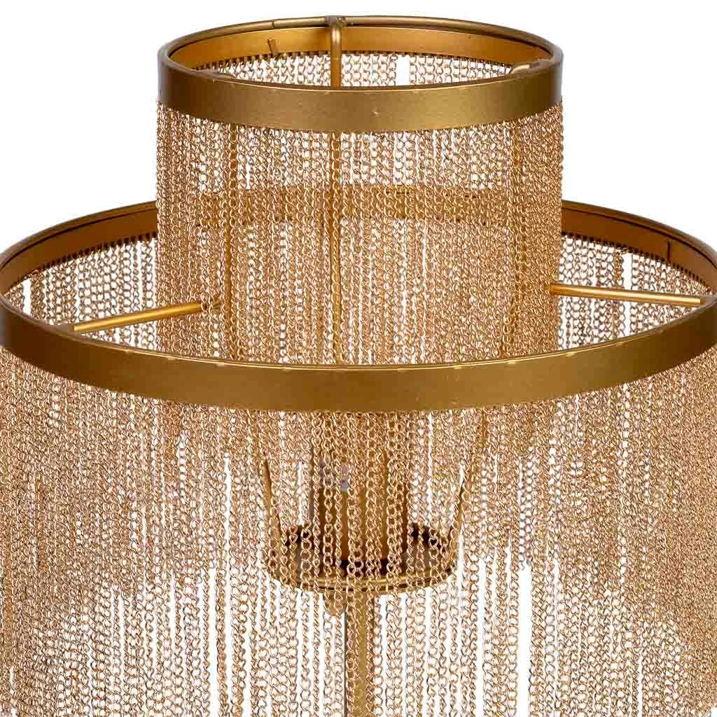 Lampada da tavolo in metallo 30x30x35/50h cm Oro