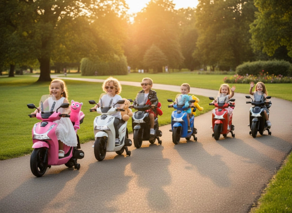 Scooter Elettrico per Bambini Licenza Ufficiale Honda SH125 12V con Ruote EVA e Sedile Pelle Rosa