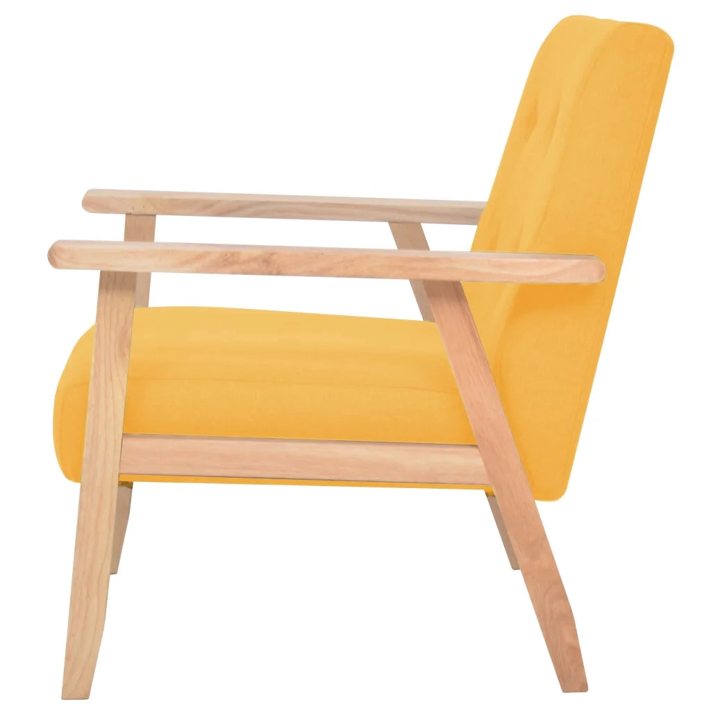 Set di Divani 3 pz in Tessuto Giallo cod mxl 24367