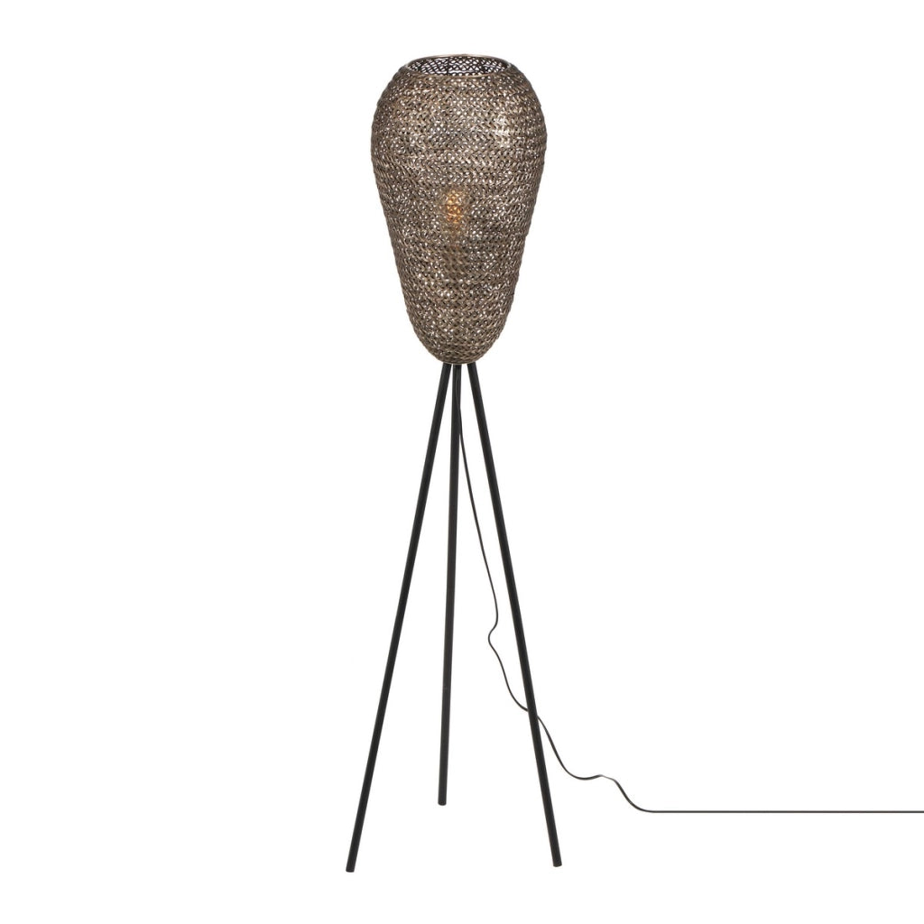 Lampada da terra treppiede rete E27 140cm ZIVA Trio