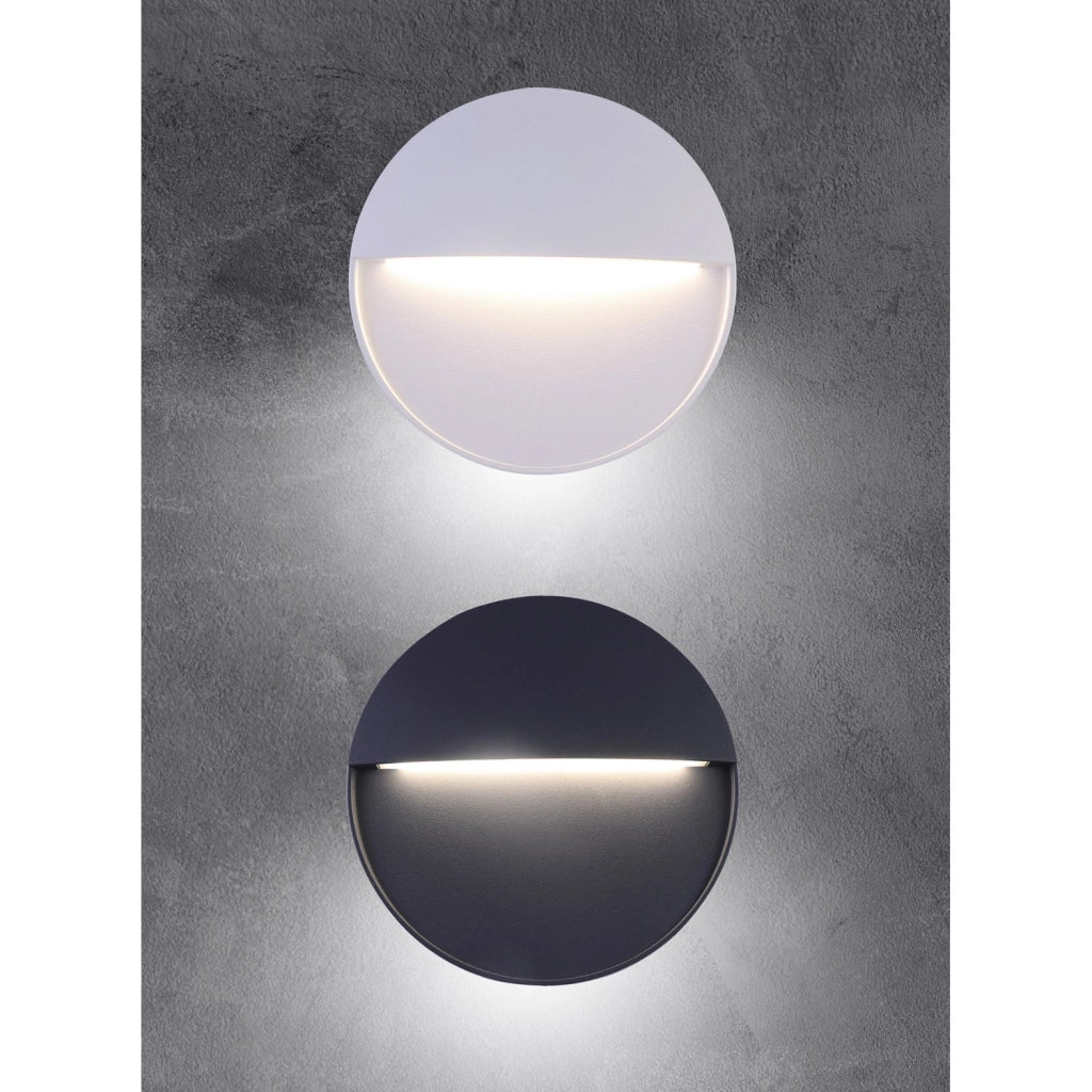 Segnapasso led da parete colore grigio marina mod. Bilbao 3R