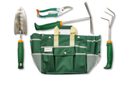 Kit Giardinaggio Potatura 4 Attrezzi con Borsa Verde