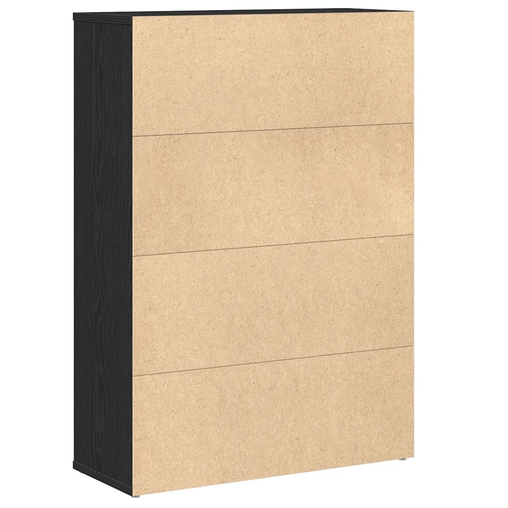 Libreria Rovere Nero 60x24x85 cm in Legno Multistrato 860410