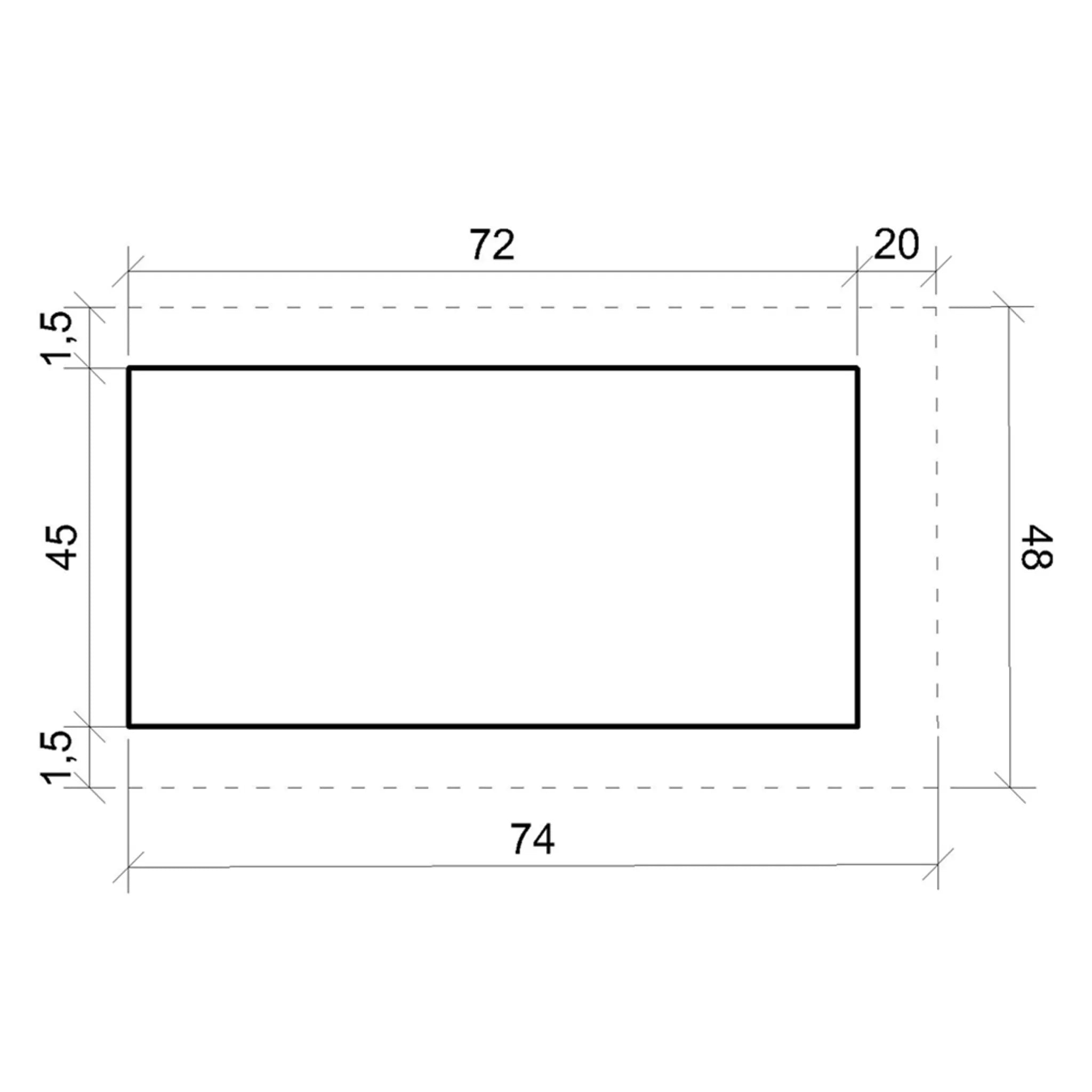 Cuccia per cani in legno LP SmartSide - 48 x 74 x H58 cm, Taglia S - TIMBELA M970-1