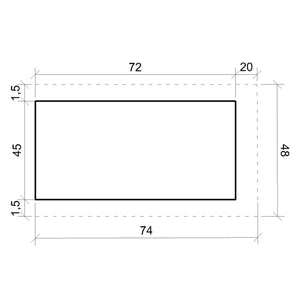 Cuccia per cani in legno LP SmartSide - 48 x 74 x H58 cm, Taglia S - TIMBELA M970-1