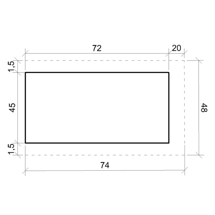Cuccia per cani in legno LP SmartSide - 48 x 74 x H58 cm, Taglia S - TIMBELA M970-1