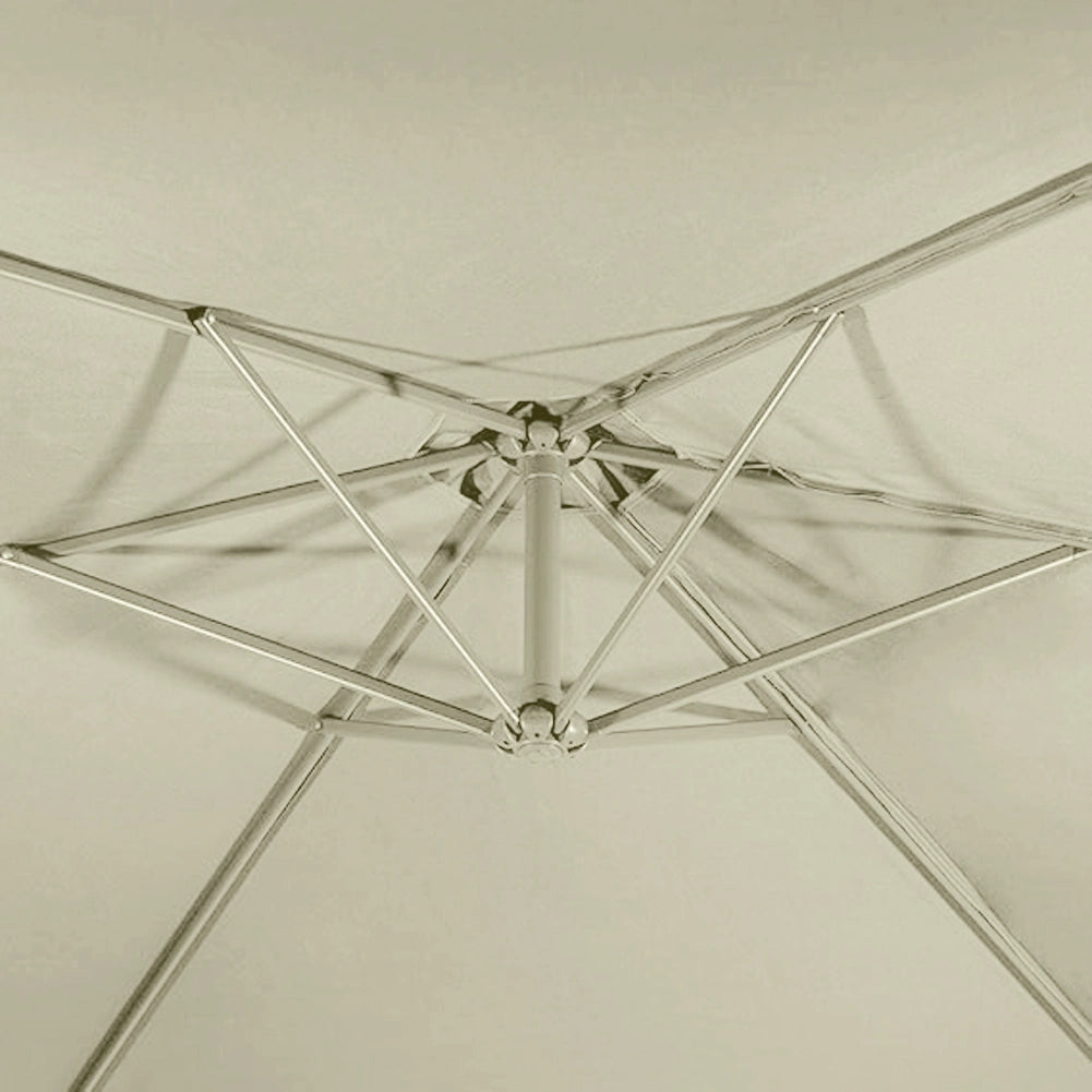 Ombrellone Giardino Decentrato 3x3 Mt Full Sabbia Palo Metallo Gazebo Piscina