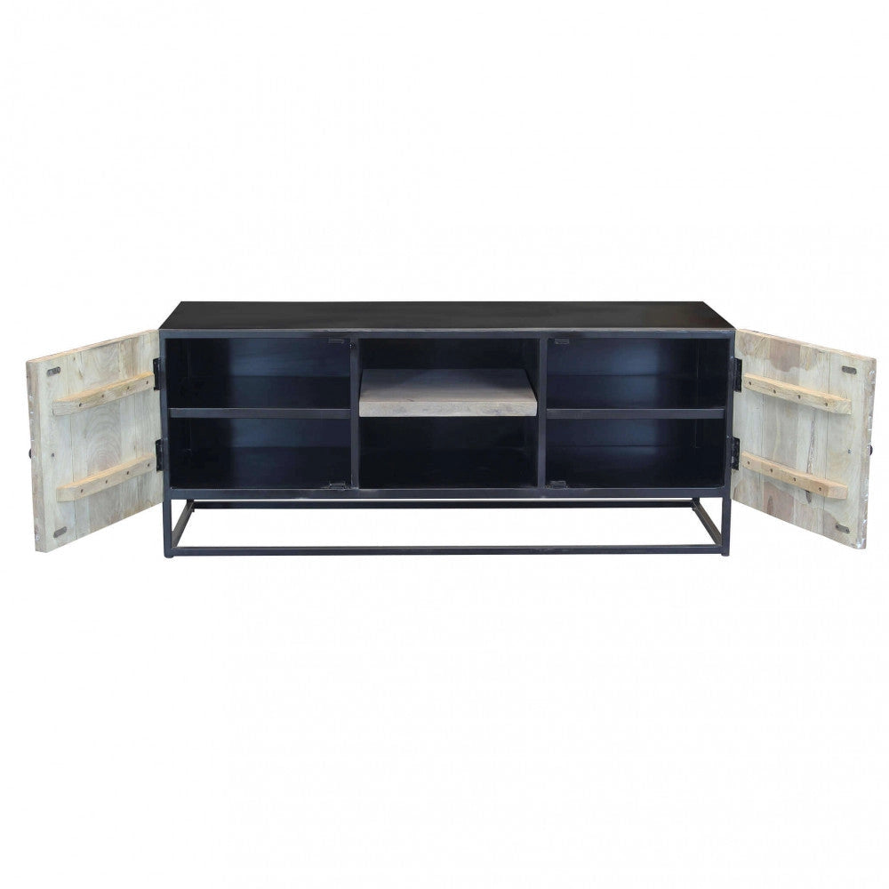 Mobile TV Stanford 140x46x56 h cm in Legno Marrone
