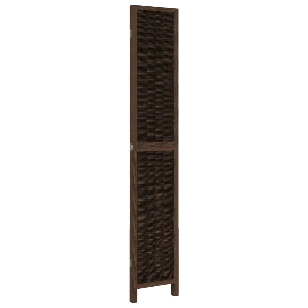 Divisorio Ambienti | Divider per stanze | Paravento 3 Pannelli Marrone Scuro Massello Paulownia