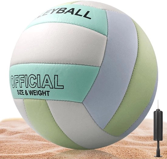 Attrezzo per volley pallavolo ufficiale dimensione 5 - Pallavolo da spiaggia - Apparecchio gonfiabile - Materiale PU morbido - Antiscivolo - Adatto per allenamento indoor/outdoor