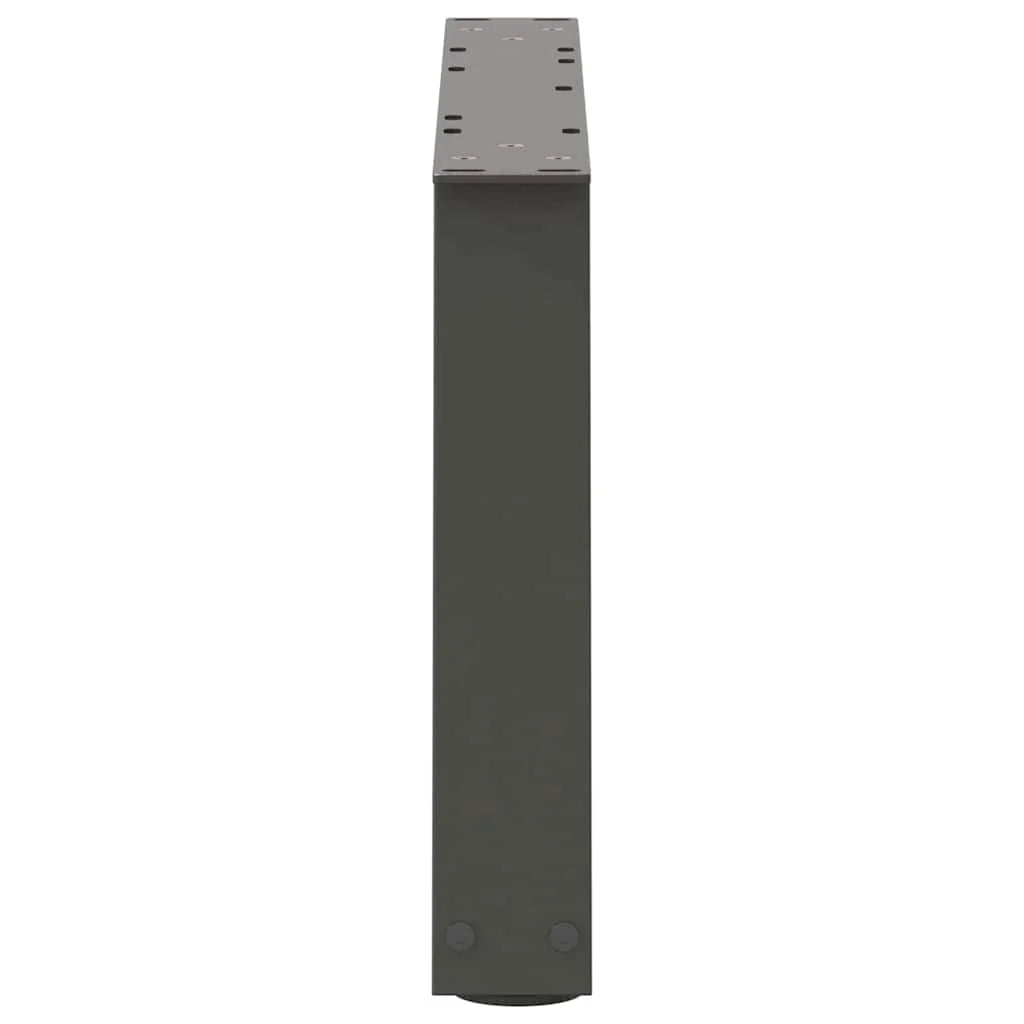 Set di 2 gambe per tavolino da caffè moderno geometrico 70 x 31 cm con piedini regolabili in acciaio antracite 02_0056834