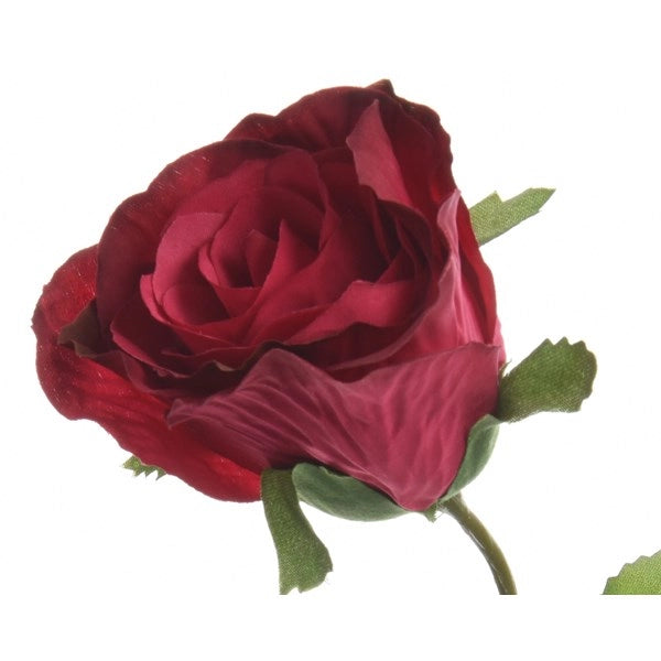 ROSA DECORATIVA ROSSO SCURO H45CM