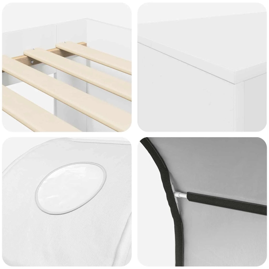 Letto con Tunnel 4 pcs Rovere Artigianale e Bianco 3423515