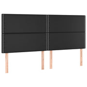 Testiera | Testata Nera 180x5x118/128 cm in Similpelle