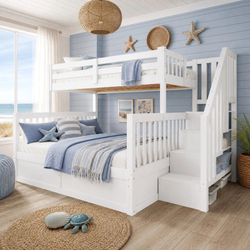 Letto a castello 90x200 e 140x200 cm con vano idraulico
