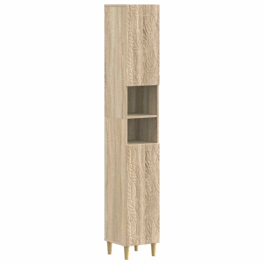 Armadio da Bagno con Ripiano Aperto DELFT Rovere Sonoma 897037