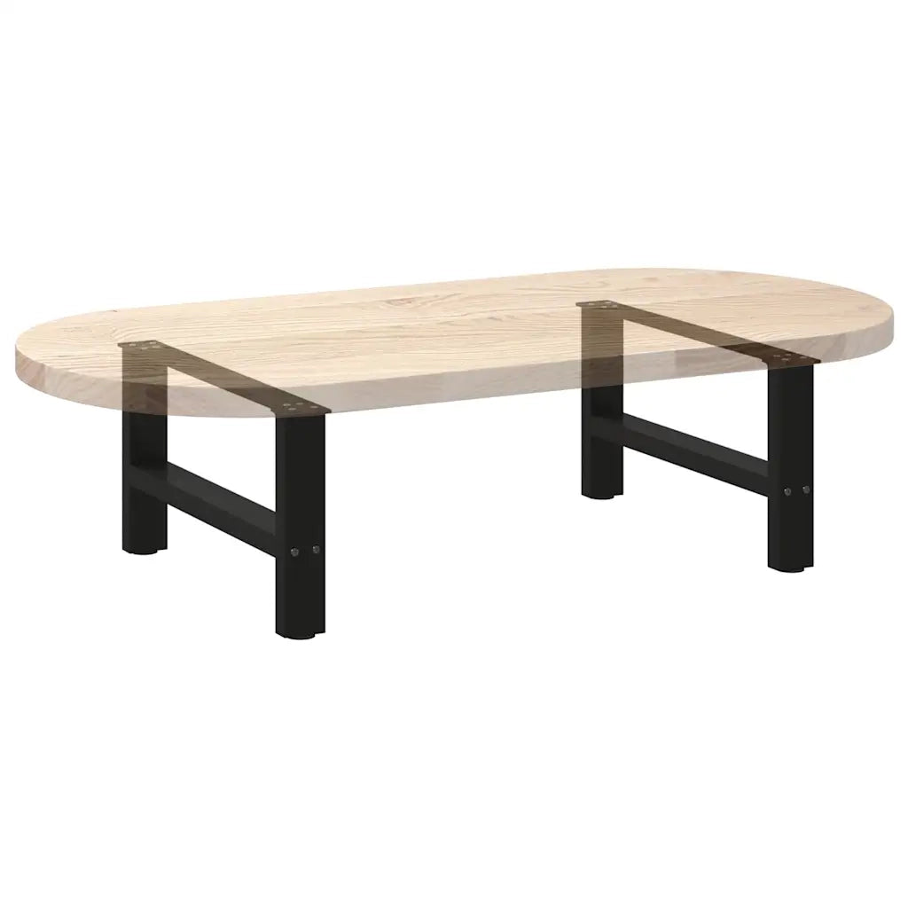 Gambe per Tavolino da CaffÃ¨ Nere 2 pz 70x(30-31) cm Acciaio