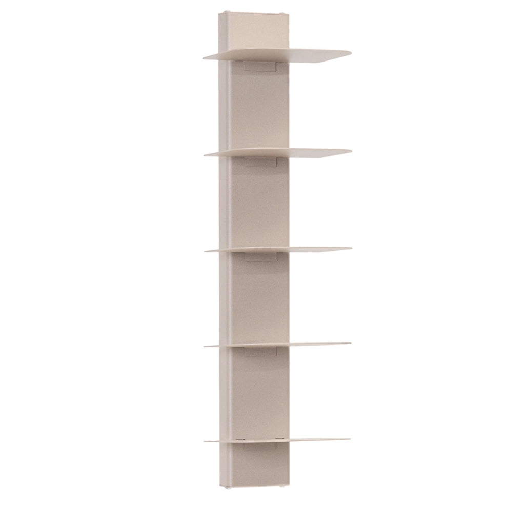 ALUBOX DEMETRA Libreria Da Parete In Alluminio E Lamiera Zincata 83,5X23X21 Cm Libreria Sospesa 6,6 Kg Con 5 Mensole Libri 17x23 Cm Libreria Salvaspazio Con Inserti A L E Attrezzatura COLORE: SABBIA