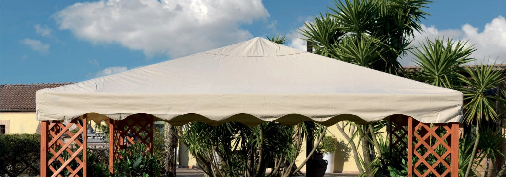 RICAMBIO TOP COPERTURA ECRU' PER GAZEBO IN LEGNO MAXIMA MT.3X4