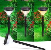 Illuminazione Esterna a Energia Solare - Lampade Solari Grandi - Esterno - Giardino - Super Brillante - Batteria 1800 mAh - IP65 Impermeabile - 24 Led - 3 Colori - Regolabile - Illuminazione Percorso