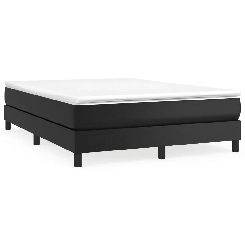 Struttura Letto a Rete a Molle-Giroletto Nero 140x200 cm in Similpelle 423482