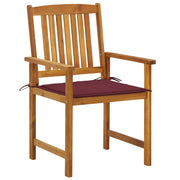 Sedie da Giardino con Cuscini 4 pz in Massello di Acacia 3061186