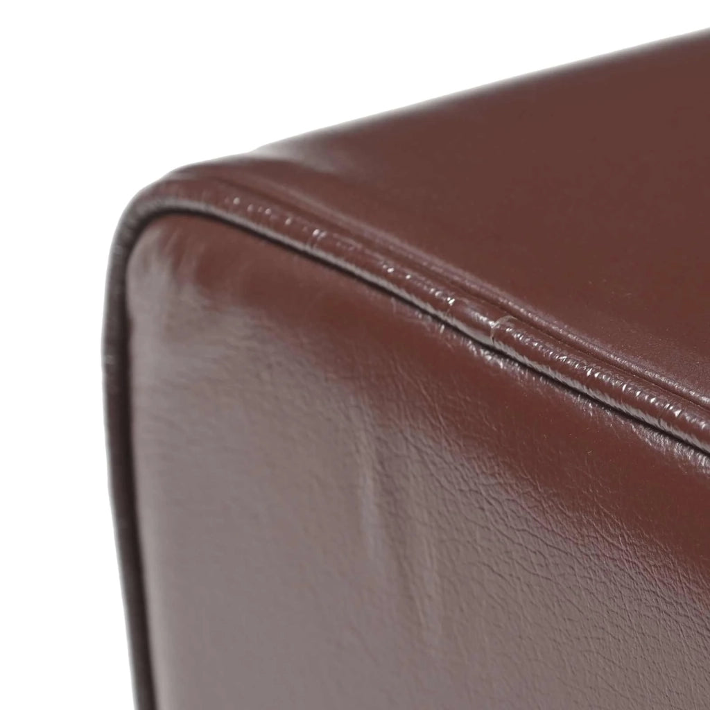 panca 60 x 30 x 45 cm Pelle Vera Marrone Scuro 42042105