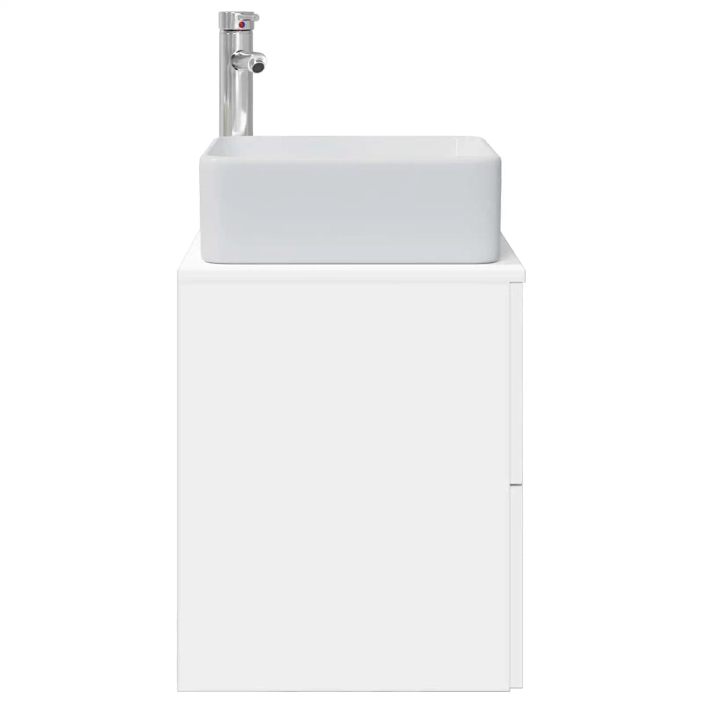 Mobile Lavabo da Parete Bianco 53 x 34,5 x 63 cm