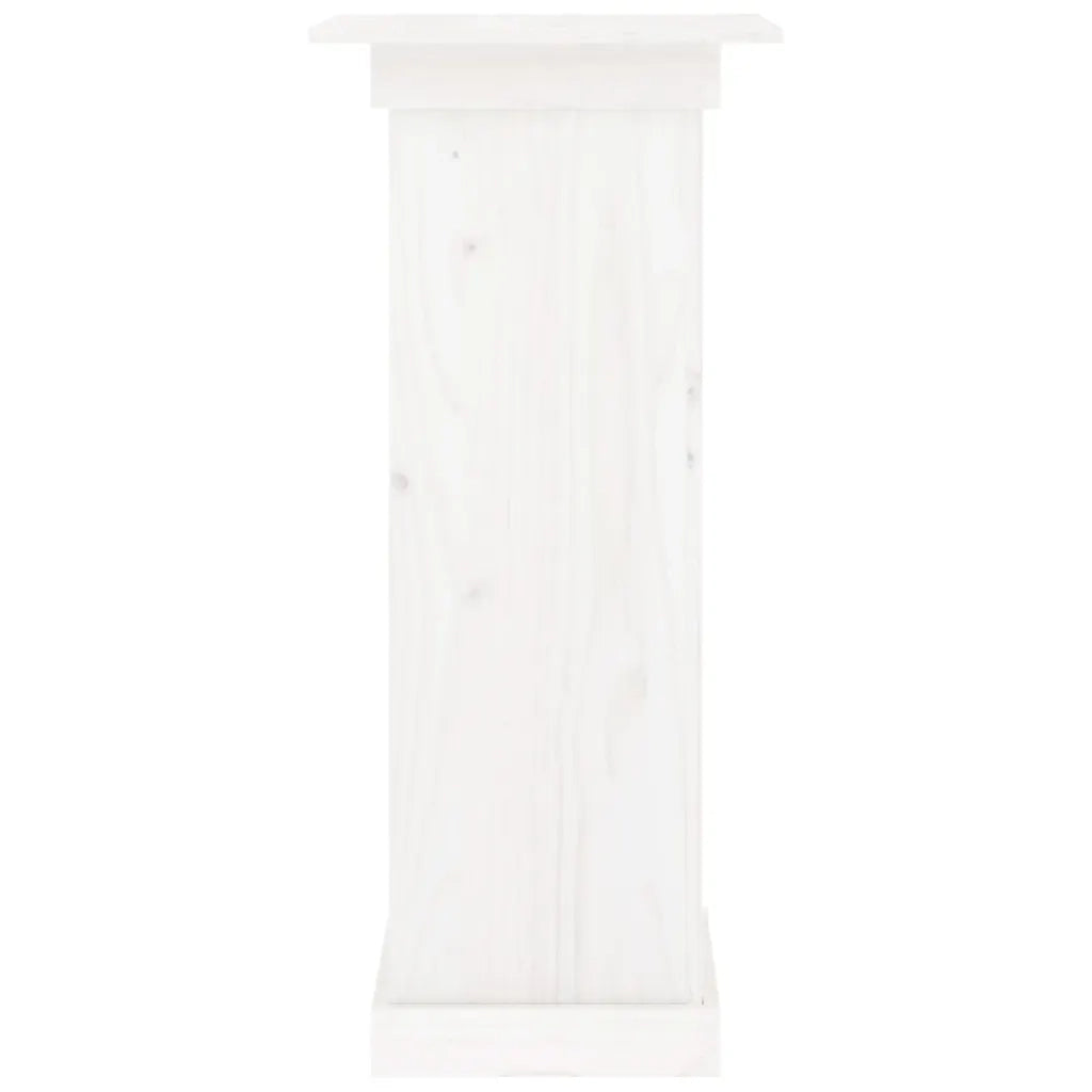 Supporto per Fiori Bianco 40x40x90 cm in Legno Massello di Pino