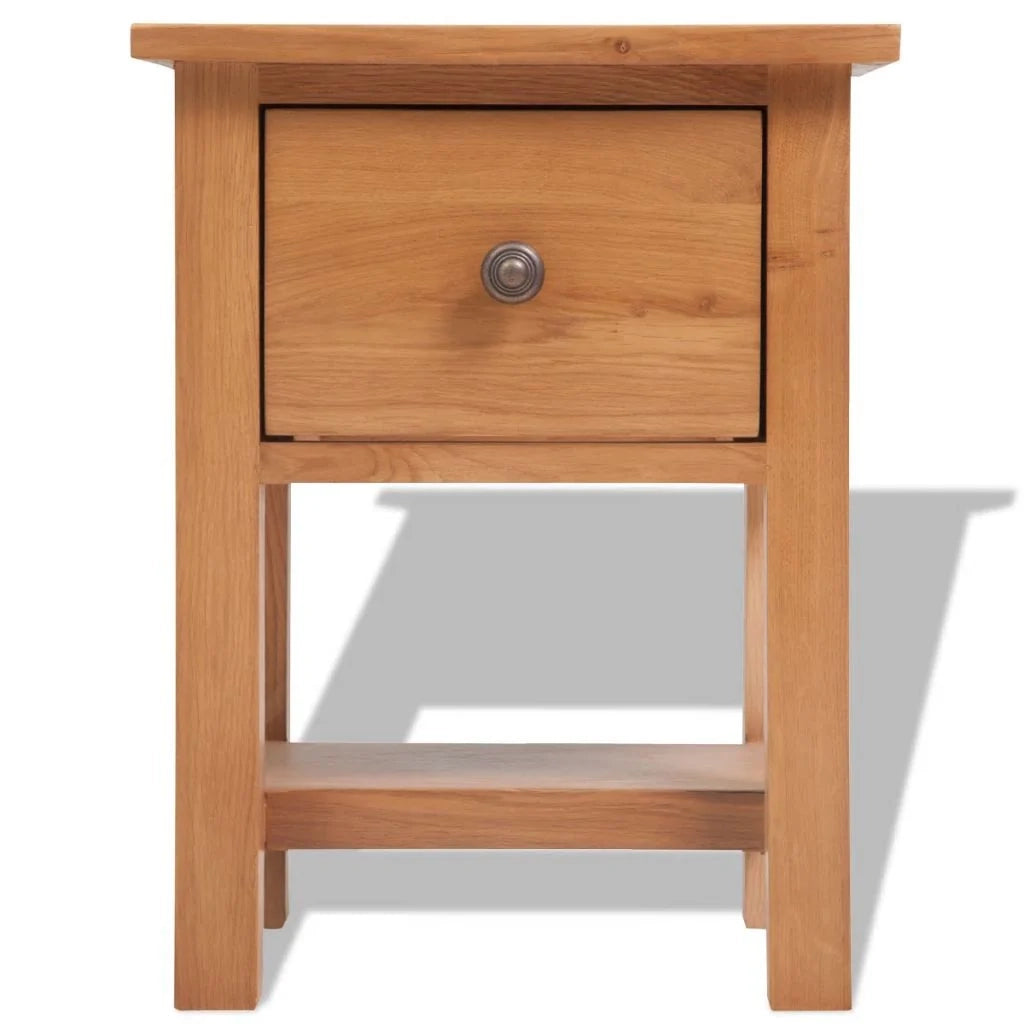 Comodino cassettiera mobile da camera da letto 36 x 30 x 47 cm legno massello di rovere 1402182