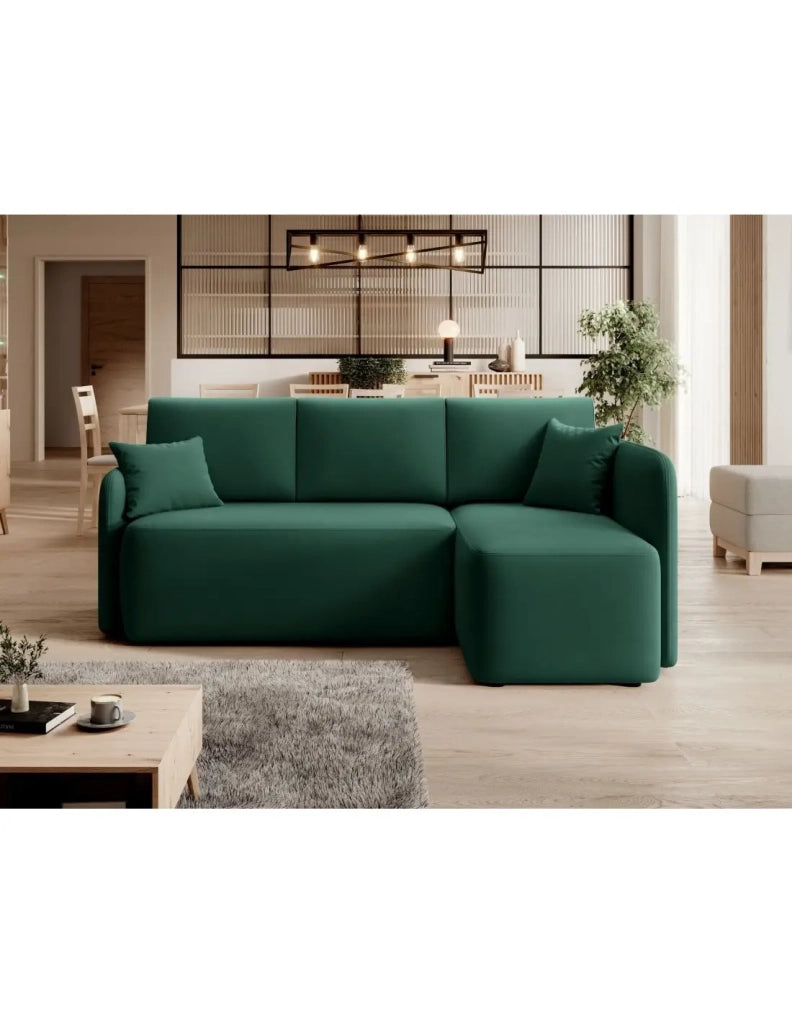 Divano ad angolo collezione HEDSON colore Verde smeraldo