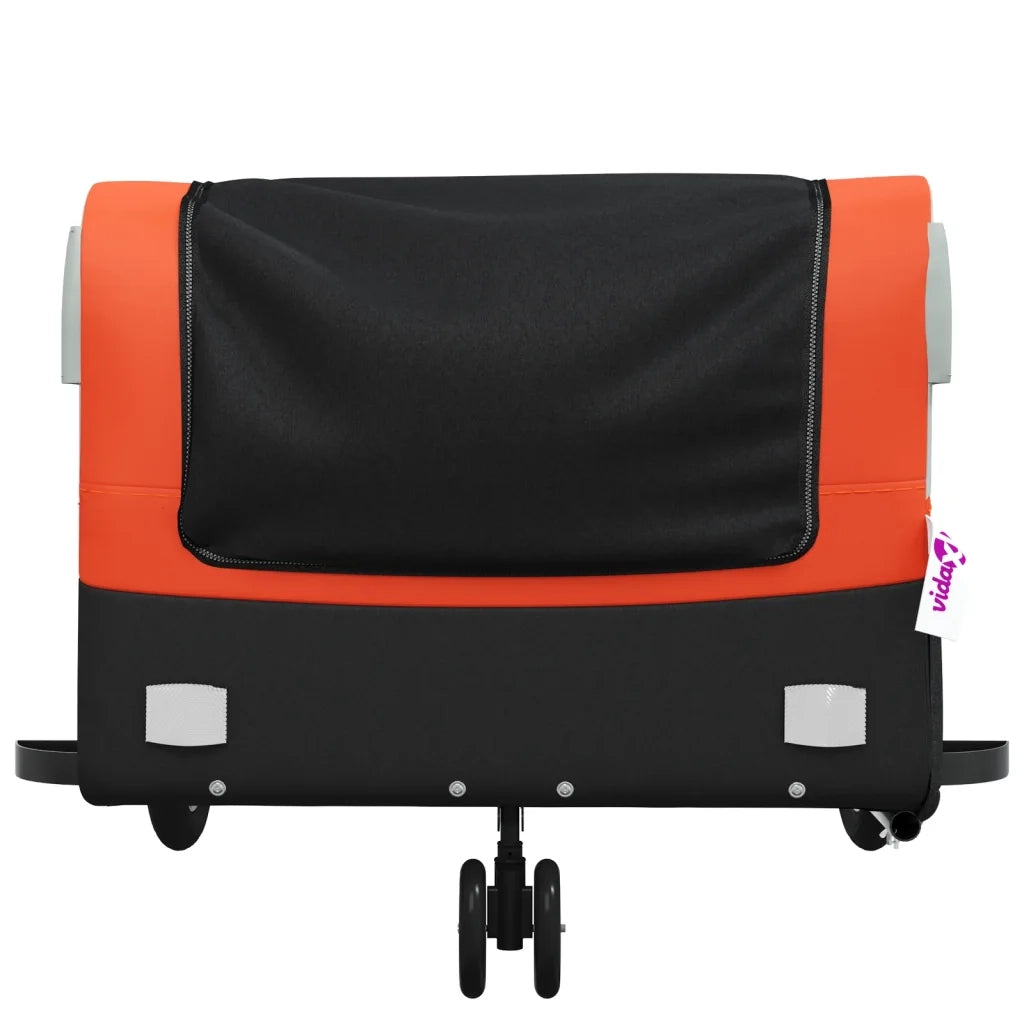 Rimorchio da Bici Nero e Arancione 45 kg in Ferro CFW6264372