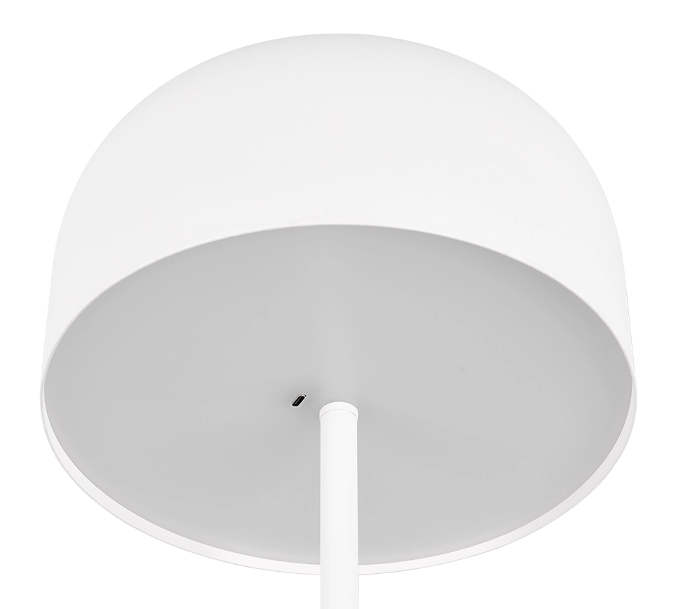 Piantana LED ricaricabile, metallo, bianco, H 147 cm, Jeff