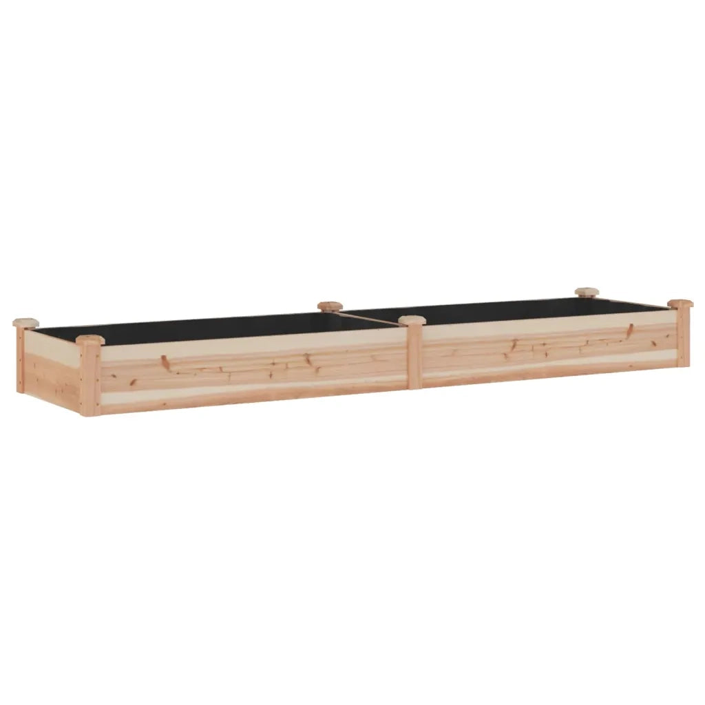 Fioriera Rialzata da Giardino Fodera 240x60x25cm Massello Abete 364298